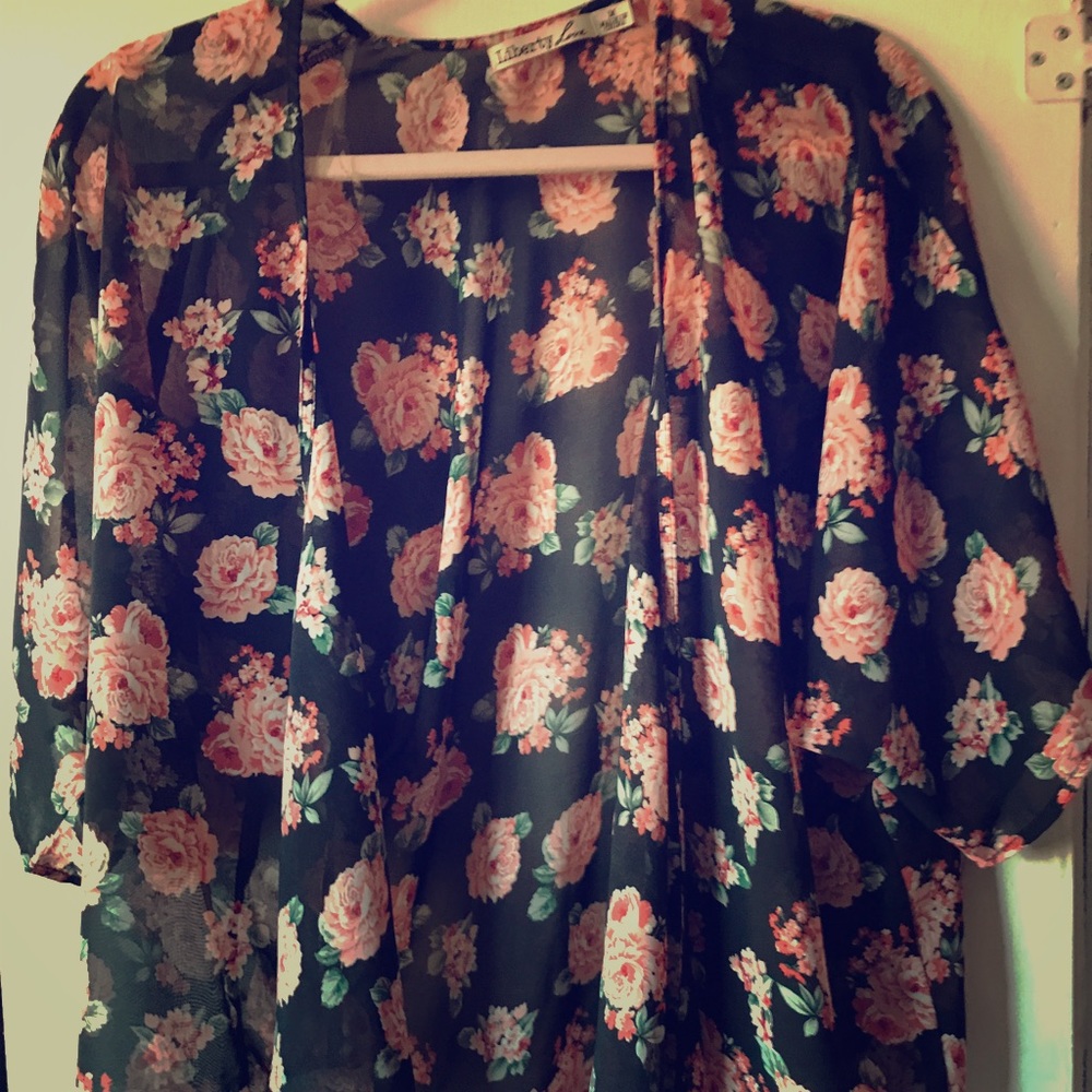 Beautiful black and Floral Cardigan